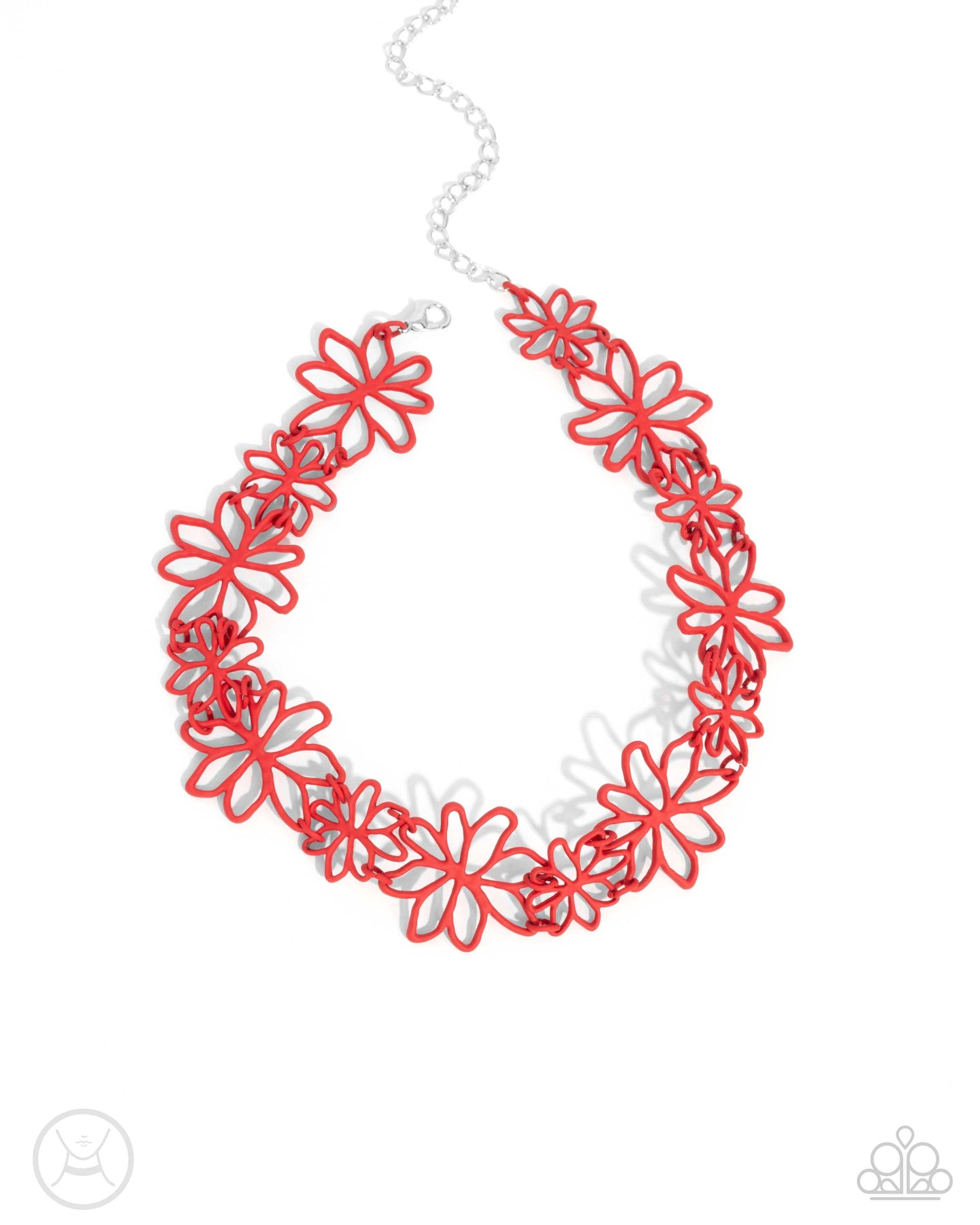 Bouquet Blend - Red choker necklace C023