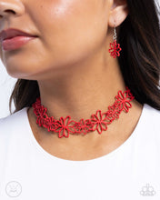 Load image into Gallery viewer, Bouquet Blend - Red choker necklace C023
