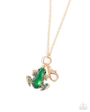 Load image into Gallery viewer, Tree Frog - Gold lanyard necklace E050
