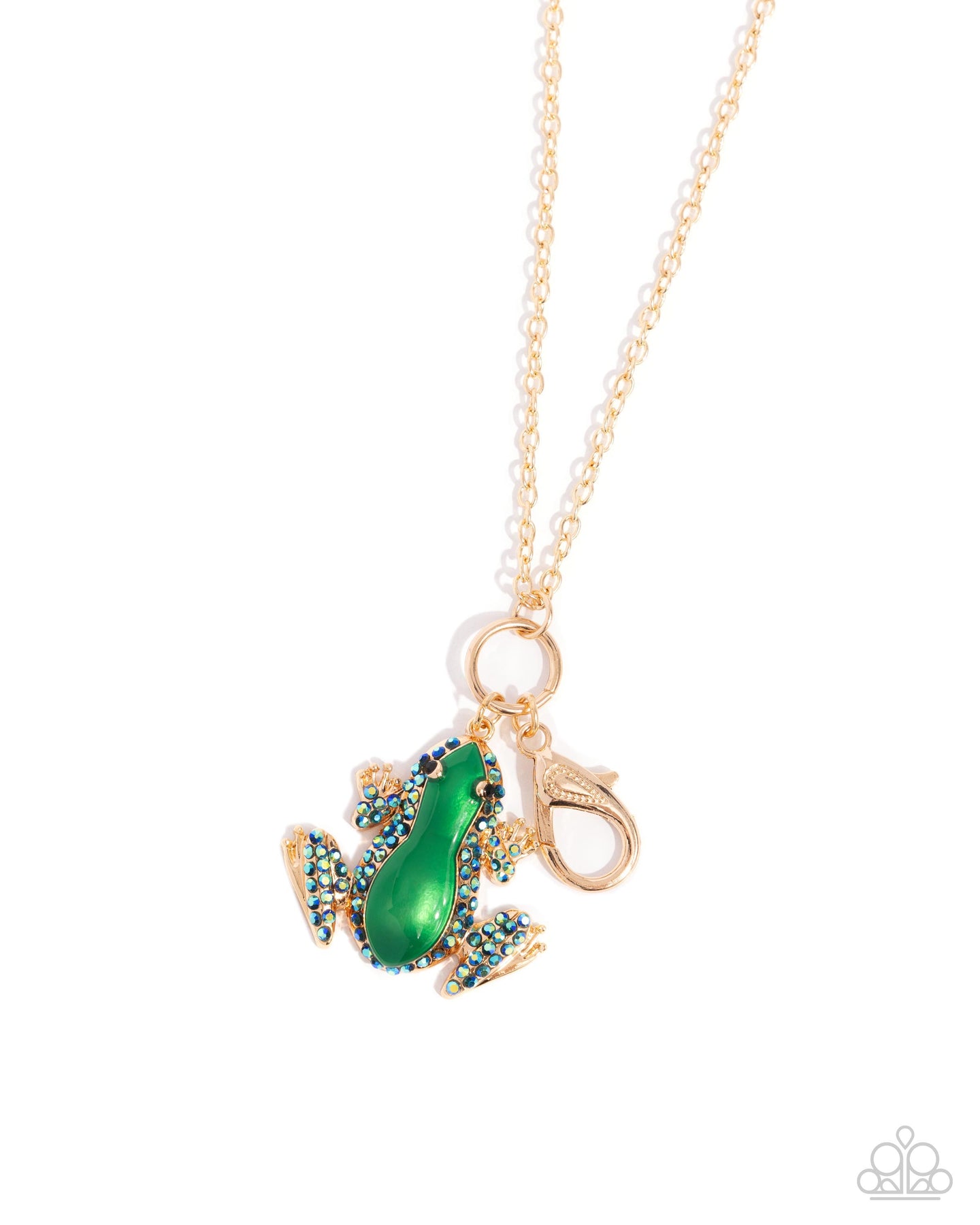 Tree Frog - Gold lanyard necklace E050