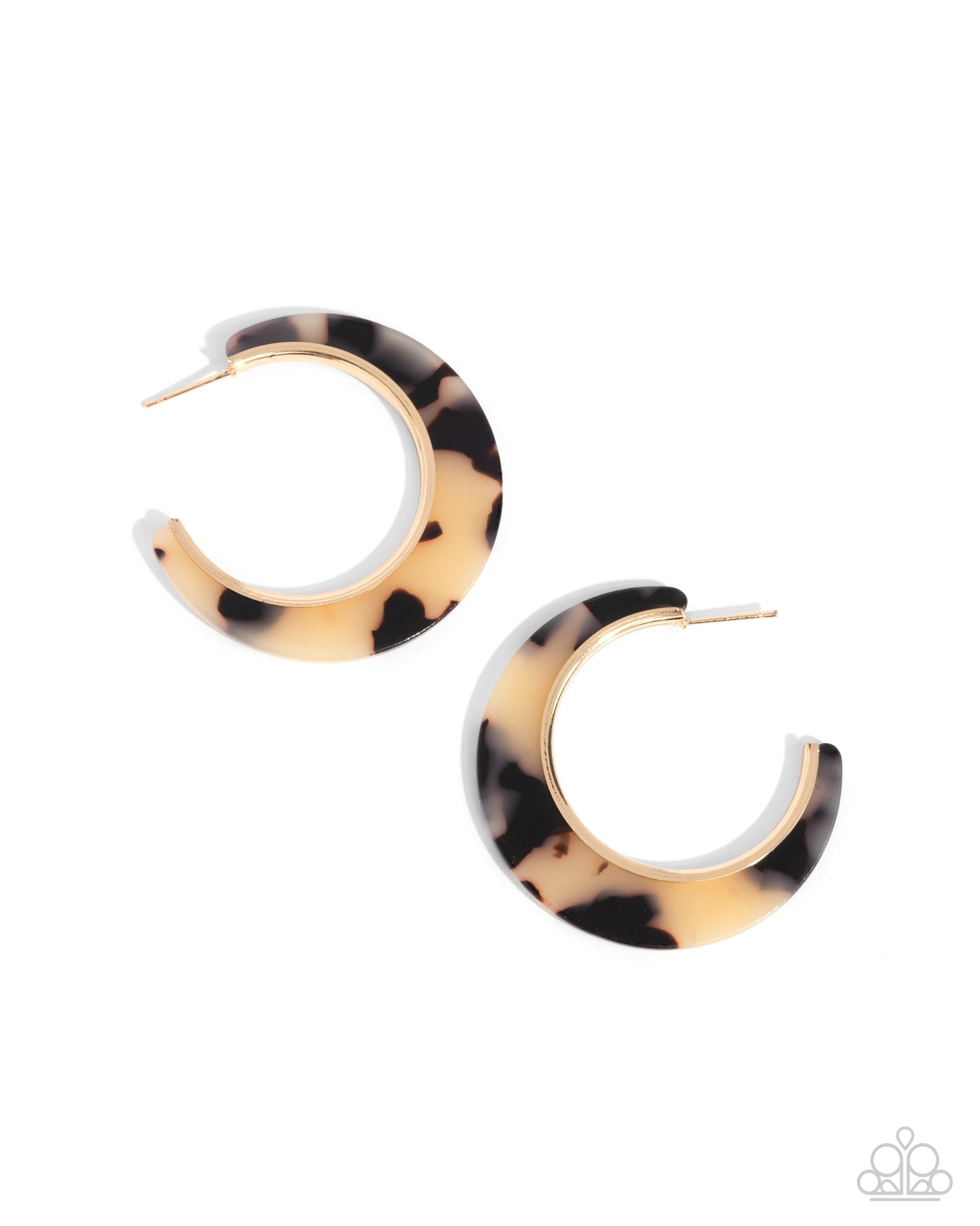 Patterned Promotion - Brown hoop earring B090