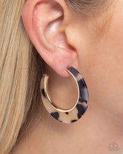 Load image into Gallery viewer, Patterned Promotion - Brown hoop earring B090
