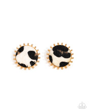 Load image into Gallery viewer, Cowhide Couture - Brown post earring E037/24/25
