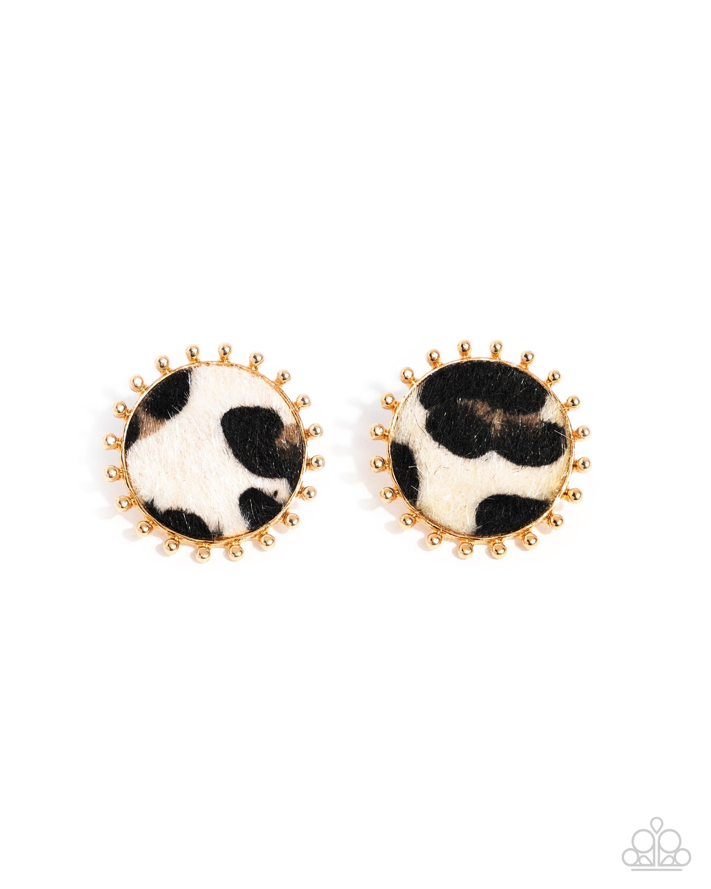 Cowhide Couture - Brown post earring E037/24/25