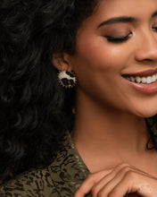 Load image into Gallery viewer, Cowhide Couture - Brown post earring E037/24/25
