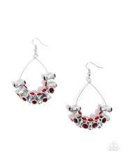 Load image into Gallery viewer, Courageous Chandelier - Red earring D015
