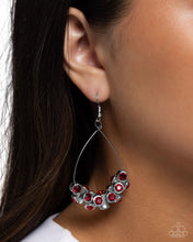 Load image into Gallery viewer, Courageous Chandelier - Red earring D015
