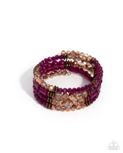 Load image into Gallery viewer, Defaced Dance - Purple coil bracelet E027
