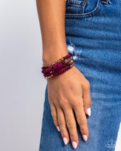 Load image into Gallery viewer, Defaced Dance - Purple coil bracelet E027
