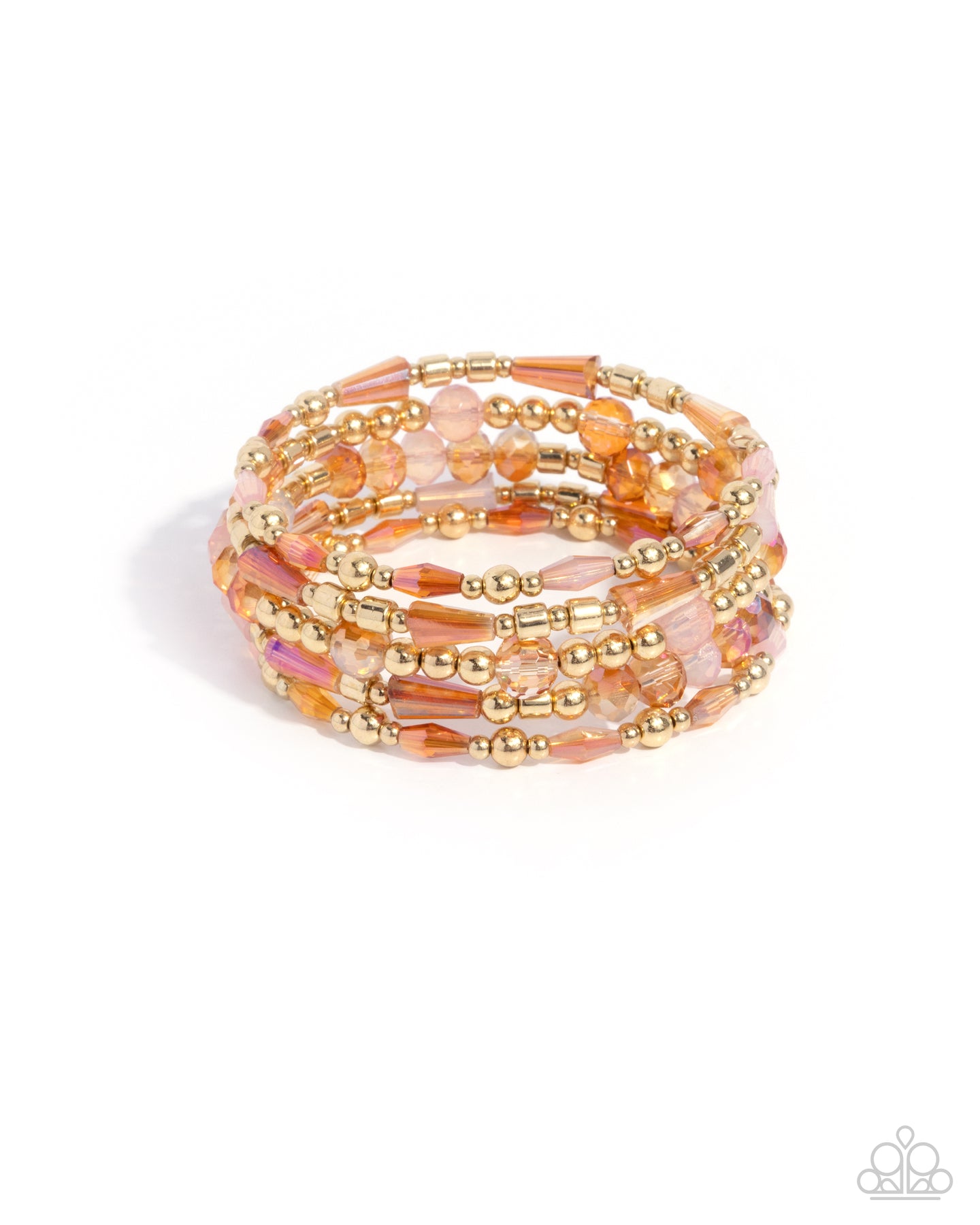 Seasoned Stack - Orange coil bracelet B099/43
