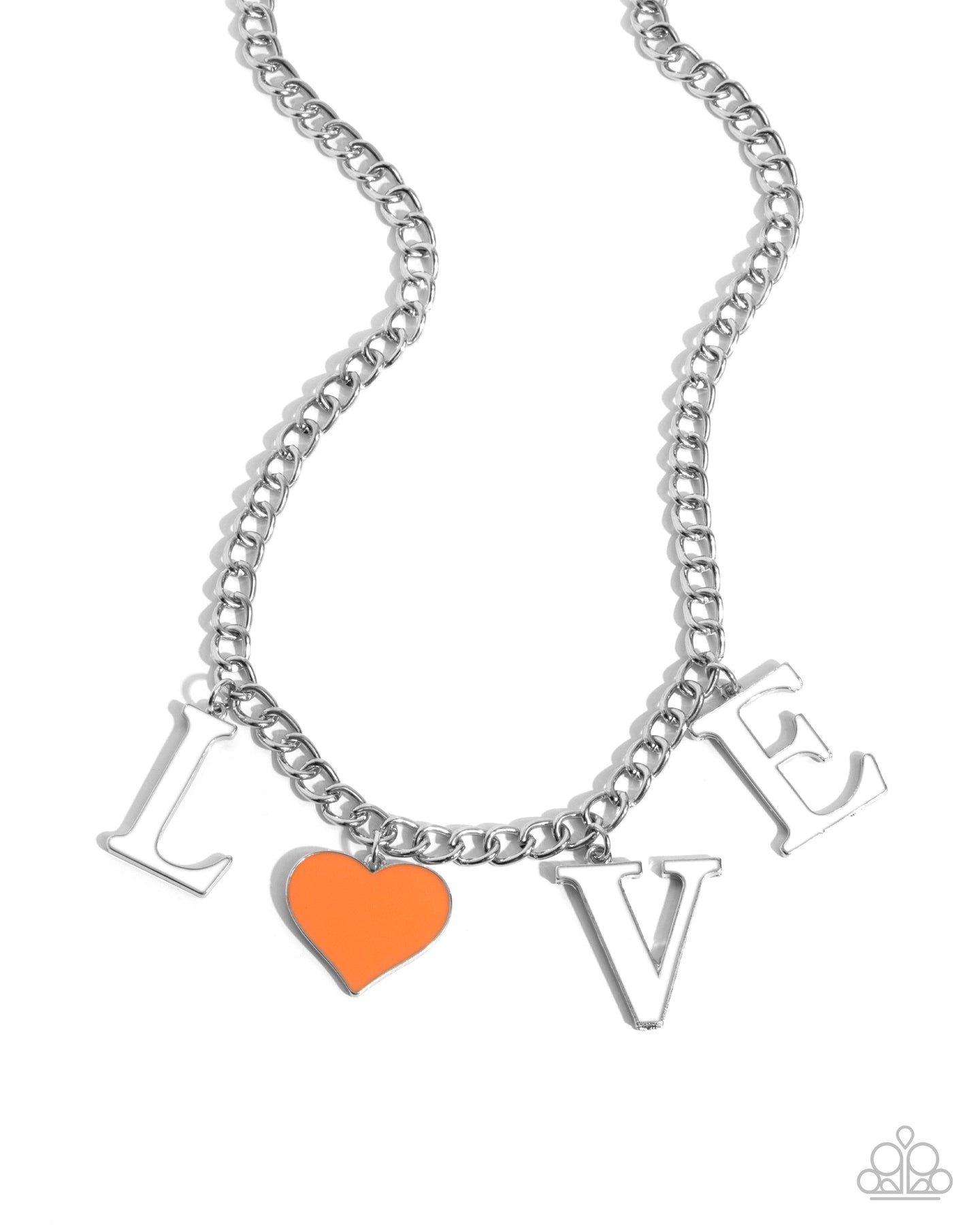Lovely Lineup - Orange necklace B108
