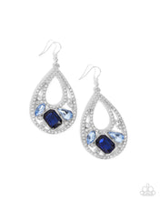 Load image into Gallery viewer, Teardrop Trifecta - Blue earring D019
