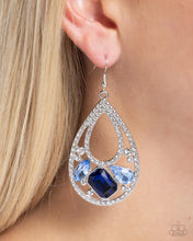 Load image into Gallery viewer, Teardrop Trifecta - Blue earring D019
