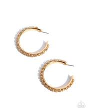 Load image into Gallery viewer, Glowing Garland - Gold hoop earring B119
