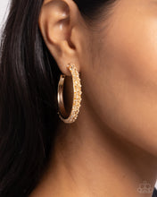 Load image into Gallery viewer, Glowing Garland - Gold hoop earring B119
