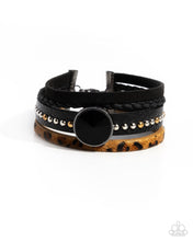 Load image into Gallery viewer, Fair LEATHER - Black bracelet D006
