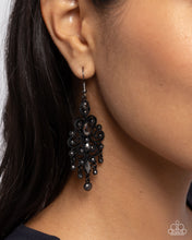 Load image into Gallery viewer, Chandelier Celebration - Black earring D043
