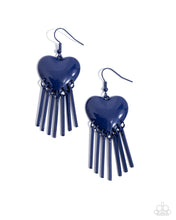 Load image into Gallery viewer, Flirty Fringe - Blue earring E037
