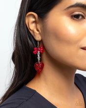 Load image into Gallery viewer, Feminine Freefall - Red earring D012
