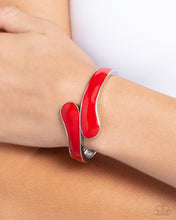 Load image into Gallery viewer, Painted Puzzle - Red hinge bracelet A075
