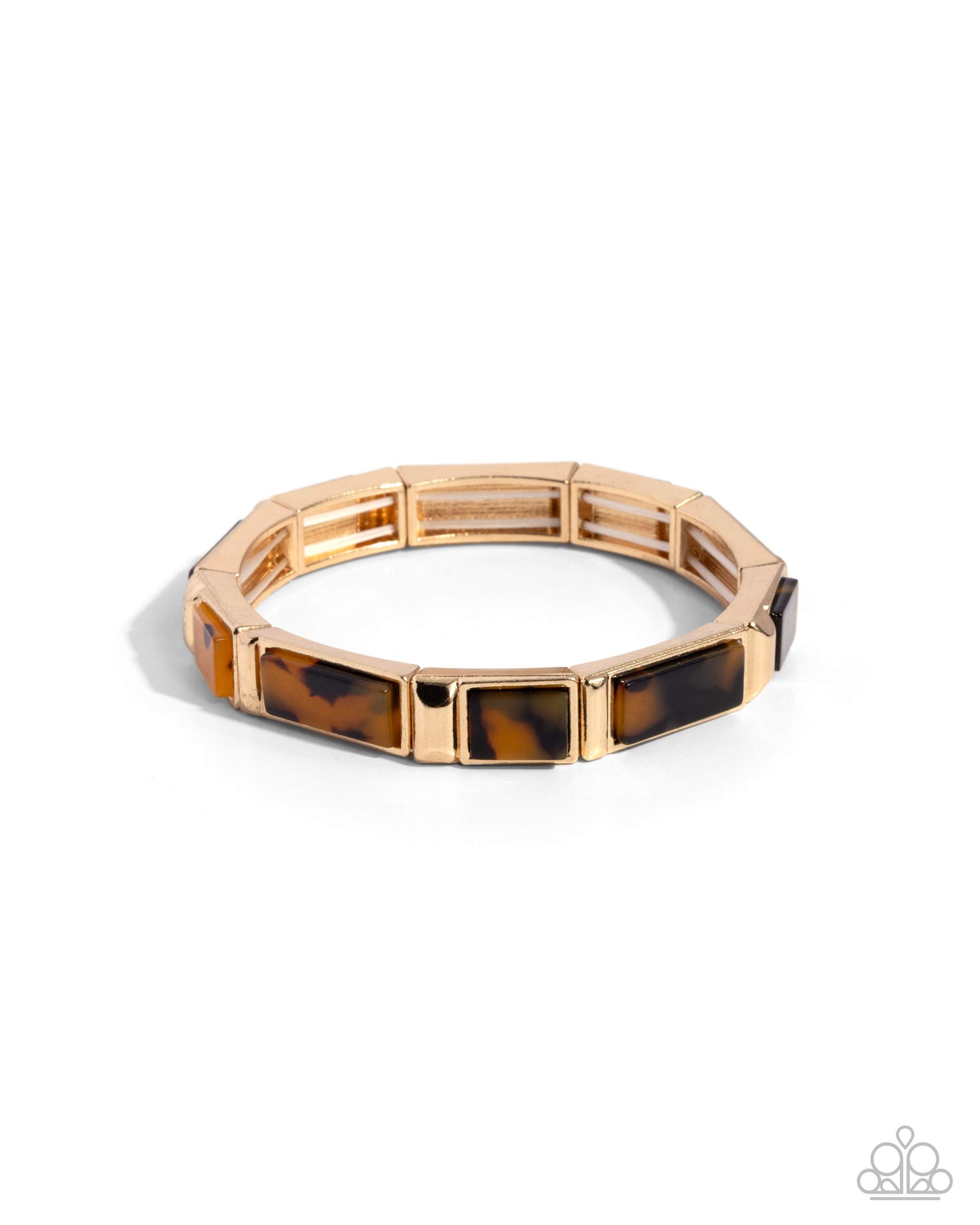 Acrylic Accent - Gold bracelet E047