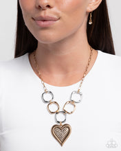 Load image into Gallery viewer, Focused Affection - Gold necklace E037
