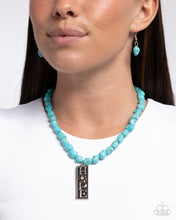 Load image into Gallery viewer, Hopeful Headline - Blue necklace E065
