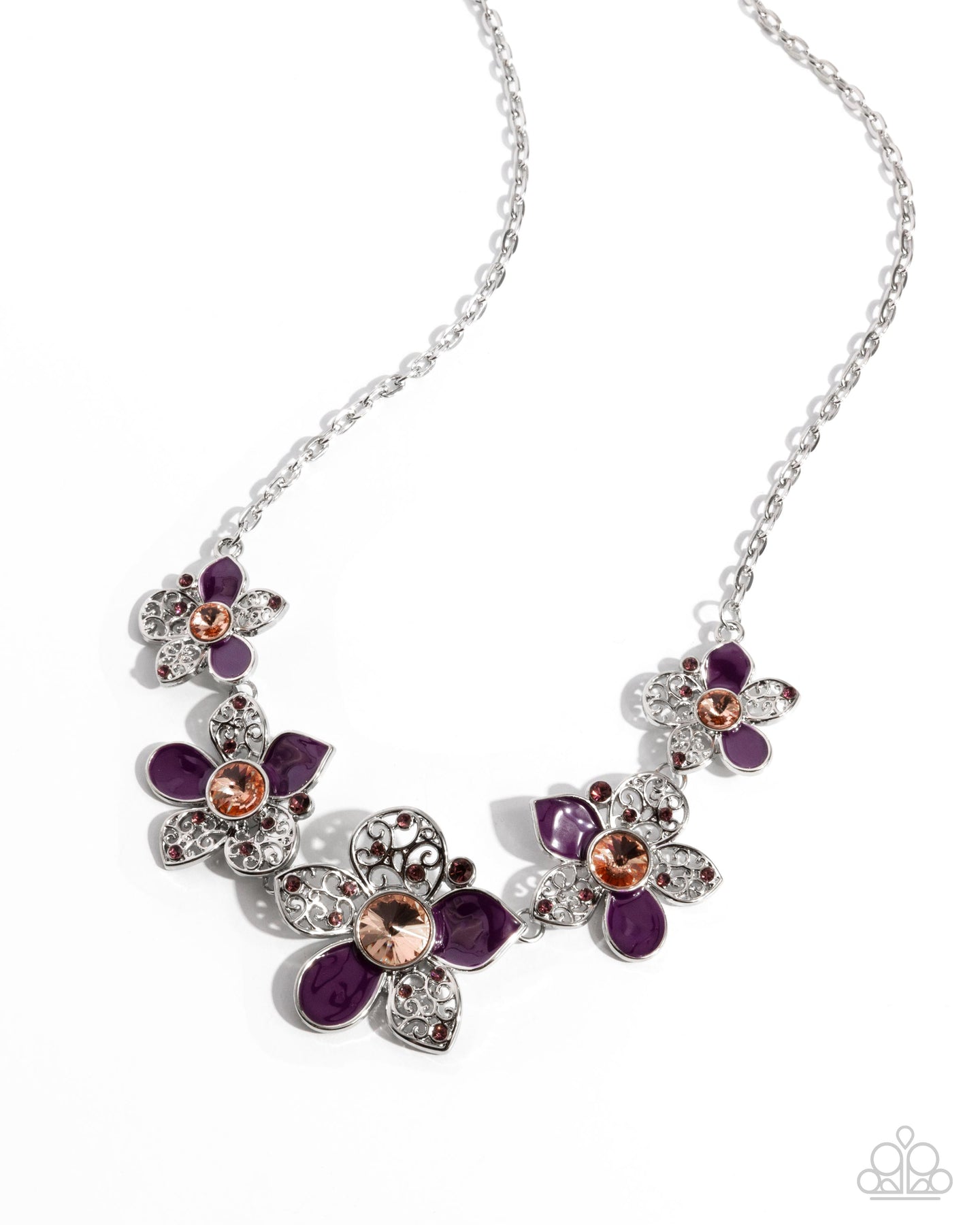 April Showers Bring Flowers - Purple necklace E032