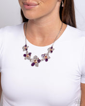 Load image into Gallery viewer, April Showers Bring Flowers - Purple necklace E032
