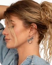 Load image into Gallery viewer, Howdy Hoedown - White hoop earring Feb 2025 LOP D021
