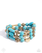 Load image into Gallery viewer, Coachella Confidence - Blue bracelet FASHION FIX JAN 2025 E039
