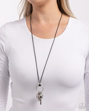 Load image into Gallery viewer, Up to Bat - Black necklace E084
