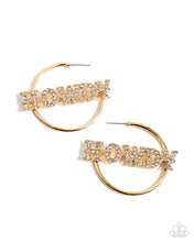 Load image into Gallery viewer, Howdy Hoedown - Gold hoop earring C006
