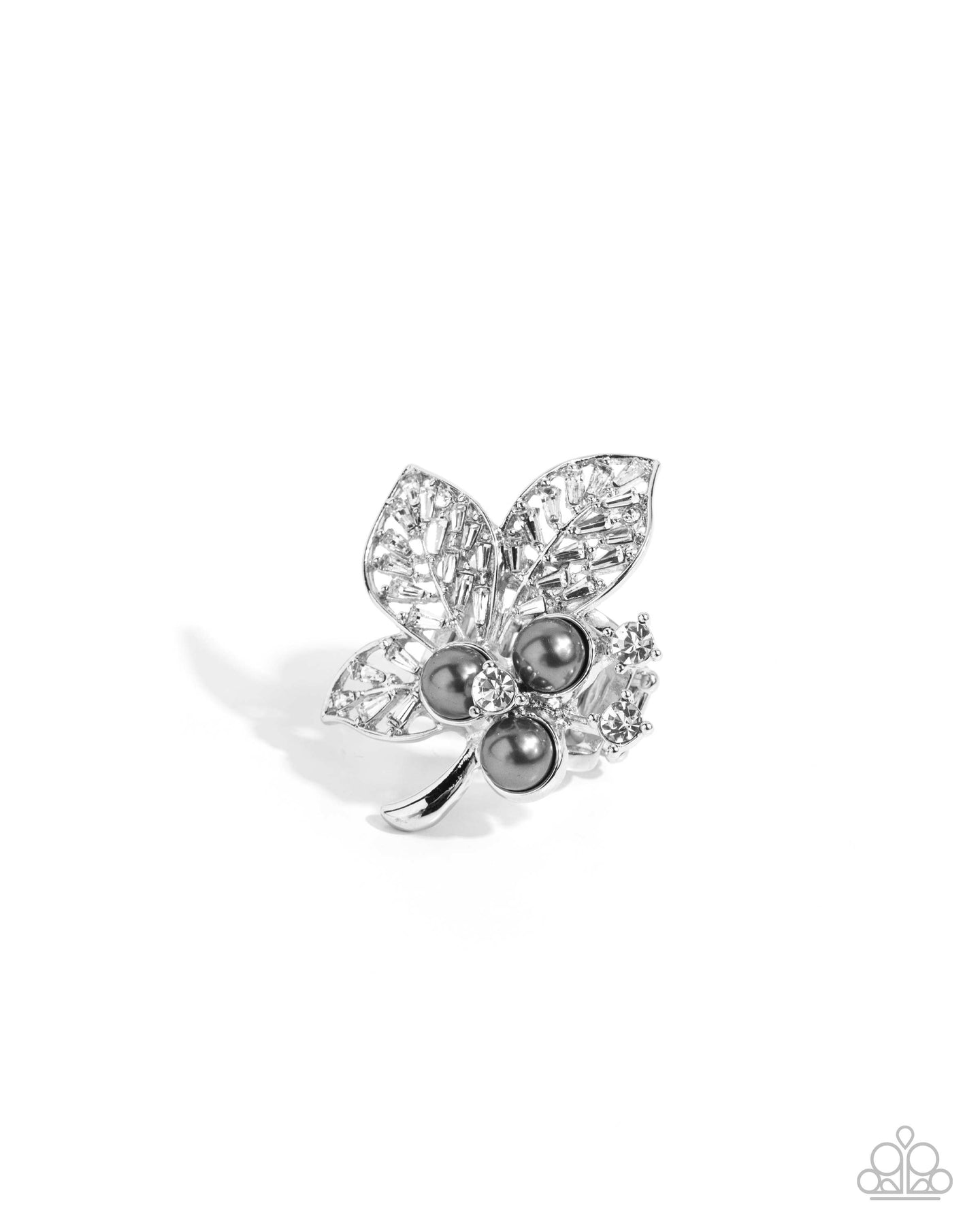 Luminescent Leaves - Silver ring D049