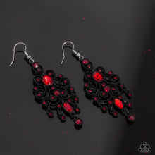 Load image into Gallery viewer, Chandelier Celebration - Red earring B101
