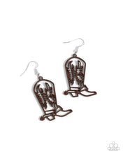 Load image into Gallery viewer, Given the Boot - Brown earring G009
