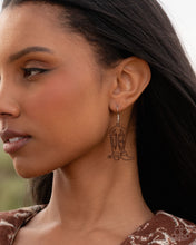 Load image into Gallery viewer, Given the Boot - Brown earring G009
