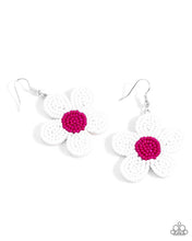 Load image into Gallery viewer, Seed Bead Vibrancy - White earring B037
