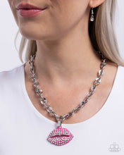 Load image into Gallery viewer, Keepsake Kisser - Pink necklace B130
