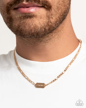 Load image into Gallery viewer, Strong Suit - Gold men&#39;s necklace E018
