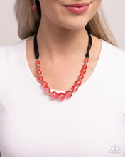 Load image into Gallery viewer, Lace Maker - Red necklace E033
