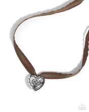 Load image into Gallery viewer, $16 SET: Fabricated Finesse - brown necklace plus  earring BOX 6
