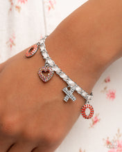 Load image into Gallery viewer, $16 SET: Courting Change - Red earring + matching bracelet E027
