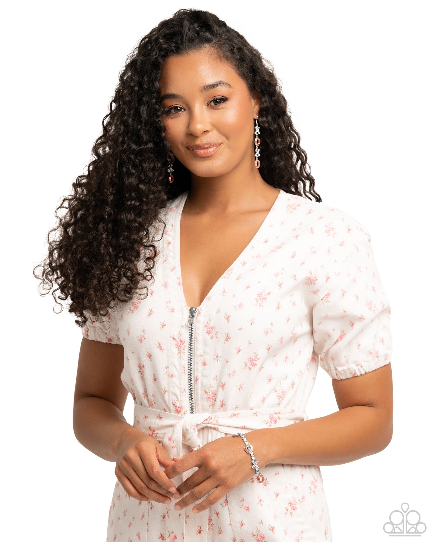 $16 SET: Courting Change - Red earring + matching bracelet E027
