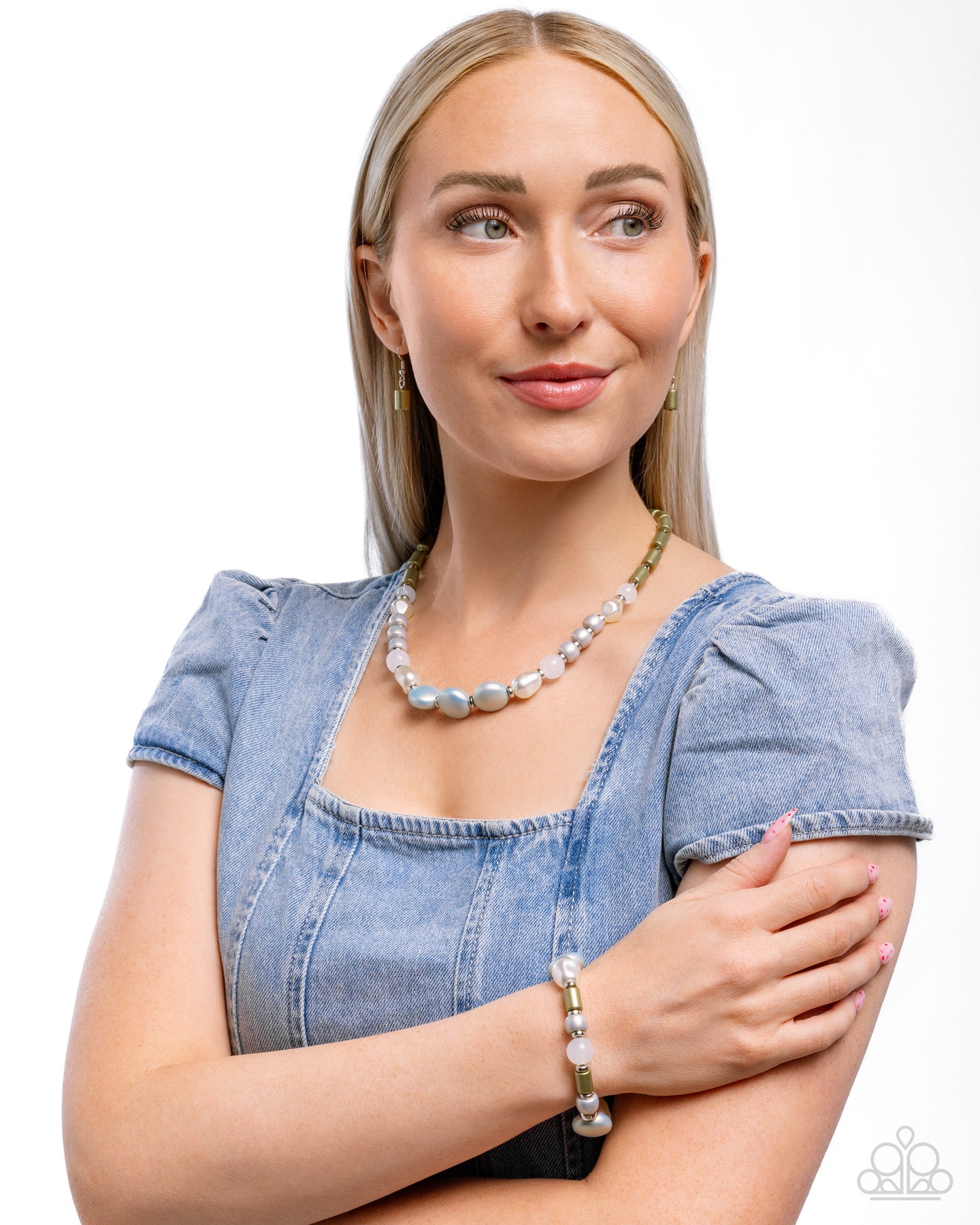 $16 SET: Captivating Can-Can - Multi + bracelet D026