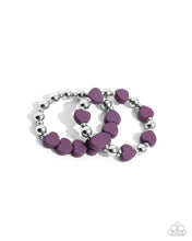 Load image into Gallery viewer, $16 SET: Malibu Motivation - Purple necklace + bracelet A097
