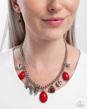 Load image into Gallery viewer, Garden Center - Red necklace B115
