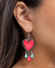 Load image into Gallery viewer, Grandiose Gaze - Red earring E011
