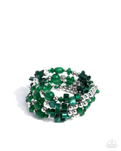 Load image into Gallery viewer, Worldwide Tour - Green coil bracelet D070
