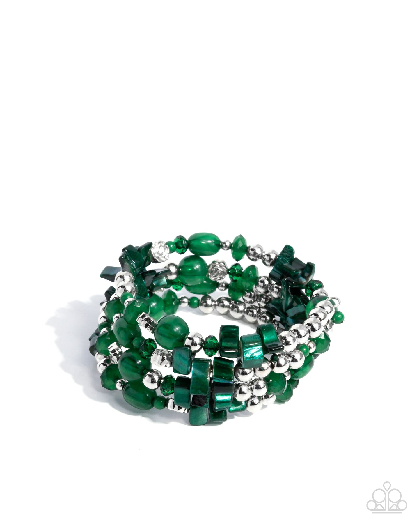 Worldwide Tour - Green coil bracelet D070